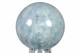 Polished Blue Calcite Sphere - Madagascar #277158-1